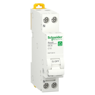 Schneider Resi9 xp mcb 1pn c10a 6ka 18mm - EAN 3606481904966