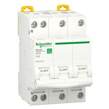 Schneider Resi9 xp mcb 3pn c13a 6ka 54mm - EAN 3606485849638