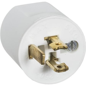 LK Diy lampestikprop t89 med jord, hv - EAN 5703302164597