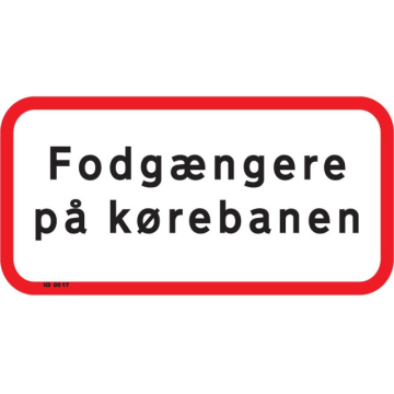 Vejskilt fodgæng. på køreb. ua - EAN 5704628027542