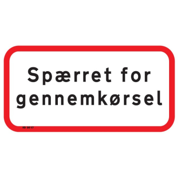 Vejskilt spærret for gen. ua - EAN 5704638027679