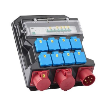 Heatcom Lt byggestrømtavle 32a 8 schuko udtag - EAN 5707359819899