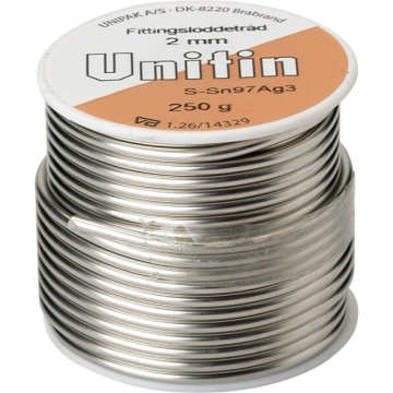 Unipak Unitin blødlod 2mm/250g. - EAN 5708923451002