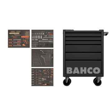 Bahco Værkstedsvogn 26 sort med 251 dele - EAN 7314150355105