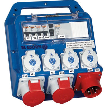 El-bjørn Byggepladstavle mini 16a 4 afg. - EAN 7392274908018