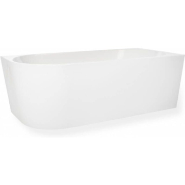 Blue label Badekar back to wall 1800mm højre mat hv - EAN 8711802000106