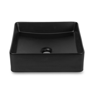 Blue label Håndvask, firkantet 37x37x13cm mat sort - EAN 8711802000328