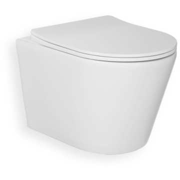 Blue label Hængeskål rimfree med sc sæde mat hvid - EAN 8711802072332