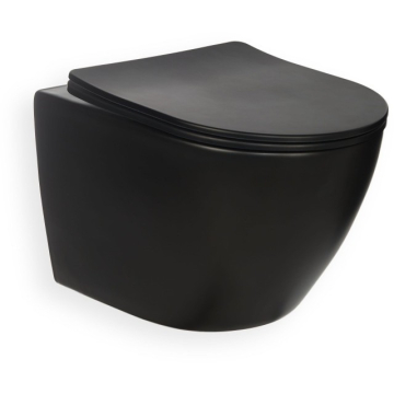 Blue label Hængeskål rimfree med sc sæde mat sort - EAN 8711802073223